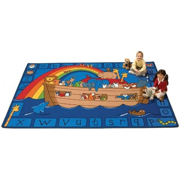 Carpets for Kids 74013 Alphabet Noah Rug- 3 ft. 10 in. x 5 ft. 5 in.