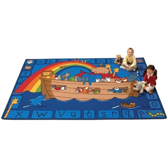 Carpets for Kids 74017 Alphabet Noah Rug- 7 ft. 8 in. x 10 ft. 10 in.