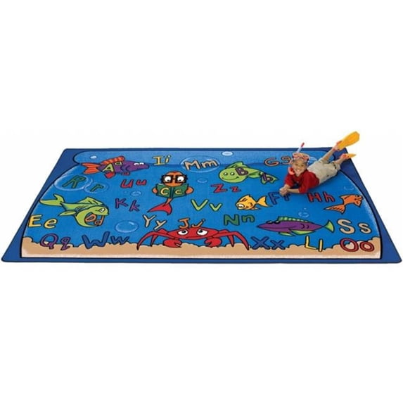 Carpets for Kids 8900 Literacy Alphabet Aquarium Kids Rug Rug Size: 510" x 84"