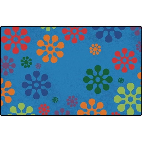 Carpets for Kids 90.71 7 ft. 6 in. x 12 ft. Rectangle Flower Burst Rug