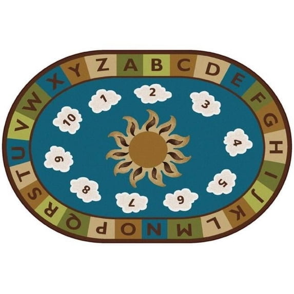 Carpets for Kids Sunny Day Learn/Play Oval Rug - 12 ft Length x 96" Width - Oval