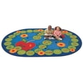 thumbnail image 1 of Carpets for Kids 2295 Abc Caterpillar Oval Rug, 6'9'' x 9'5, Blue, 1 of 2