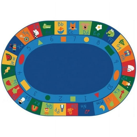 Learning Blocks Oval Seating Rug