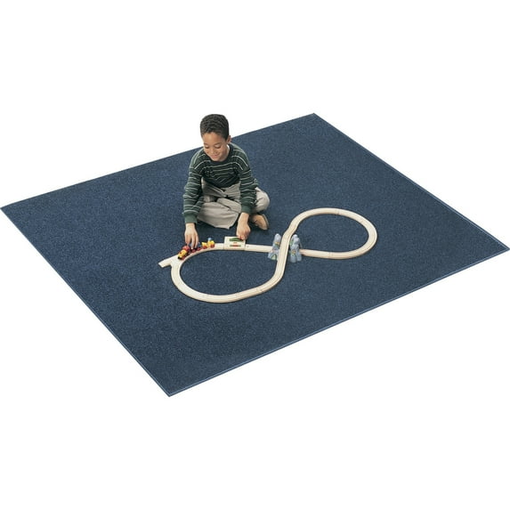 Carpets for Kids Mt. St. Helens Carpet Rug - Kids - 99" Length x 11.67 ft Width - Oval - Blueberry