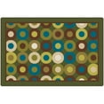 thumbnail image 1 of Carpets for Kids® Premium Collection Calming Circles Seating Rug, 6'x9', Green, 1 of 4