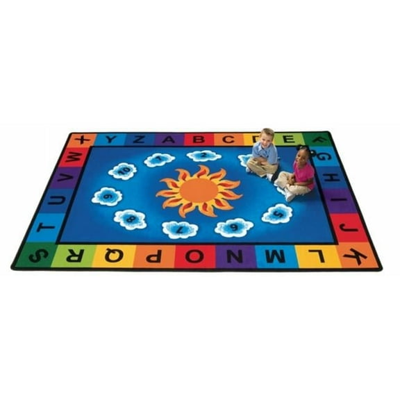 Carpets for Kids Sunny Day Learn/Play Rectangle Rug - 11.67 ft Length x 100" Width - Rectangle