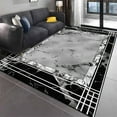thumbnail image 1 of Carpets for Living Room Marble Black Gray Pattern Carpet ration Bedroom Large Rug Non-Slip Coffee Ta, 1 of 5