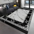 thumbnail image 1 of Carpets for Living Room Marble Black Gray Pattern Carpet ration Bedroom Large Rug Non-Slip Coffee Ta, 1 of 5