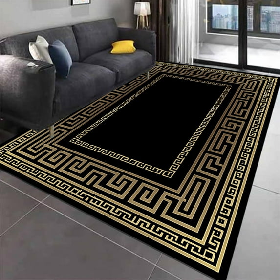Carpets for Living Room Marble Black Gray Pattern Carpet ration Bedroom Large Rug Non-Slip Coffee Ta