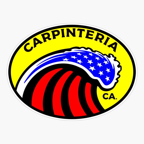 Carpinteria California Surf Wave Sticker