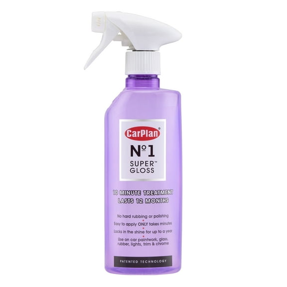 Carplan No.1 Super Gloss Quick Detailer - Long-Lasting Shine with Nanomeric Technology, 600ml Spray