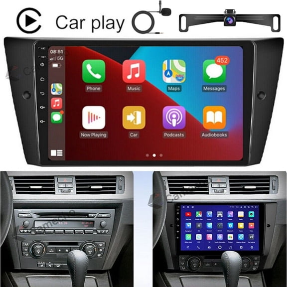 Carplay For BMW 3 E90 M3 328i 335i 2005 2006 2007 2008 2009 2010 2011 2012 Android 15 Car GPS Stereo Radio Bluetooth Cam