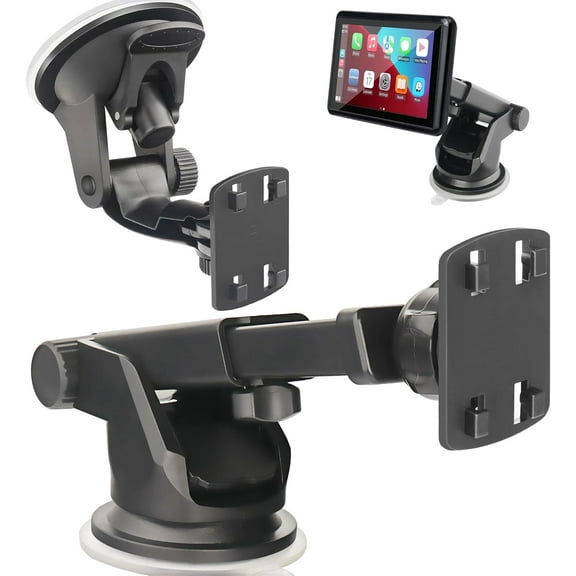 Carplay Mount(2Pcs),(4.3"-10")Backup Camera Monitor Mount,Android Auto Screen Dashboard Mounting Bracket for Carpuride,Car Play Screen Windshield Suction Cup Mount,Rear View Camera Display Holder