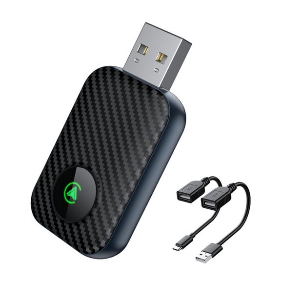 Carplay Wired to Wireless Box Android Auto Car Machine Interconnection Box Carplay Adapter,1 x Wireless Carplay Adapter,Black