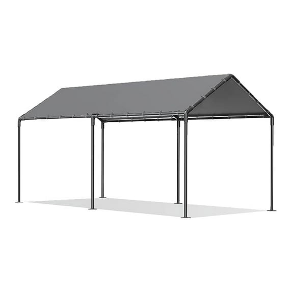 Carports Canopy 10x20 Heavy Duty, Metal Carport Waterproof Carports Garage Tent with 6 Steel Stakes Outdoor for Car Truck Boat