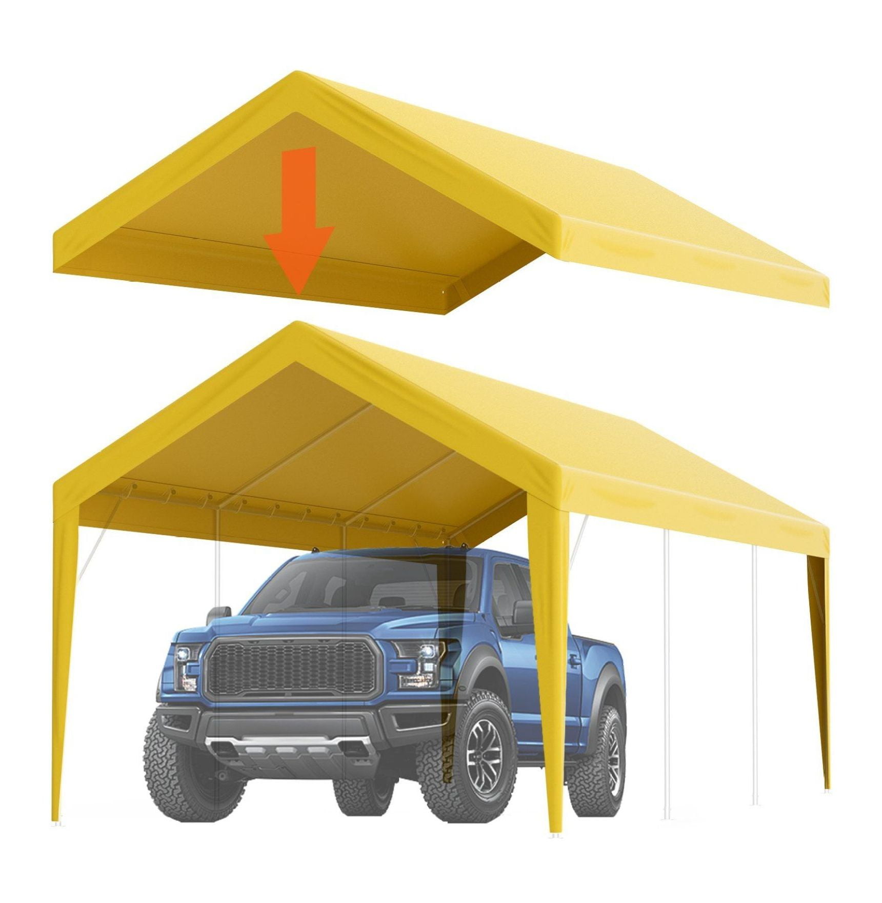 Carport Canopy Cover 10x20 ft, Waterproof UV Protection