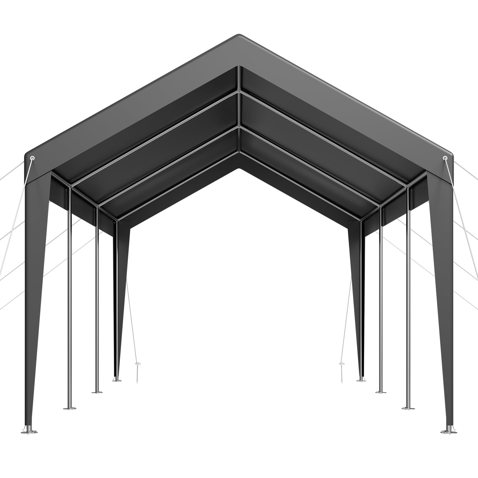 Carport Car Canopy 10 x 20 FT Heavy Duty Portable Car Garage Shelter Tent Grey
