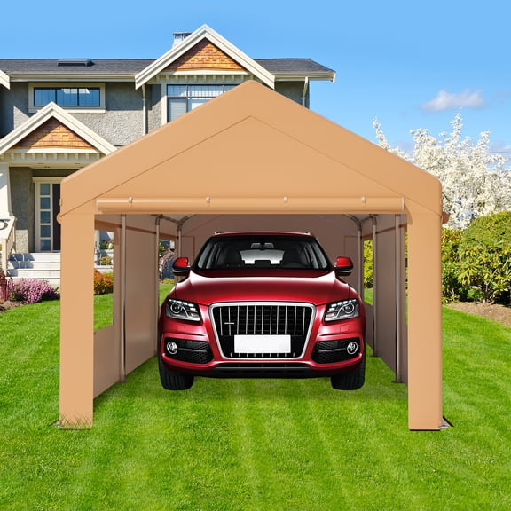 Carport, Car Canopy, Portable Garage, Easy to Assemble, Carport Canopy 10x20FT Heavy Duty for Car, Bike, Boat, Party