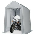 thumbnail image 1 of Carport,  Heavy Duty Outdoor Storage Shed with Roll-up Zipper Door, Waterproof Storage Tent Shelter Car Canopy Portable Shelter Outdoor Garage for Motorcycle, Bike, Garden Tools, Grey, 1 of 8