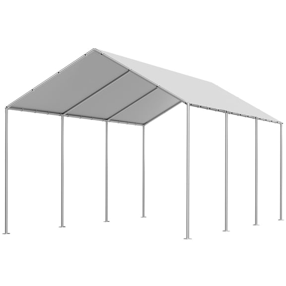 Carport Replacement Canopy 10x20 ft convenient Garage Tent Top UV-Resistant Waterproof Heavy  Grey