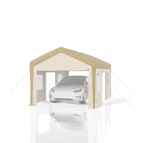 Carport Replacement Canopy Cover, Garage Tent Shelter Tarp, Heavy-Duty Waterproof & UV Protected, Easy Installation (Frame Not Included)