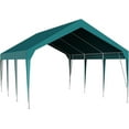 thumbnail image 1 of Carport, Waterproof, Windproof and UVproof, Heavy Duty Car Canopy, Outdoor Portable Garage for Cars, Boats, Parties and Storage, 10 * 20 FT, Dark Green, 1 of 7