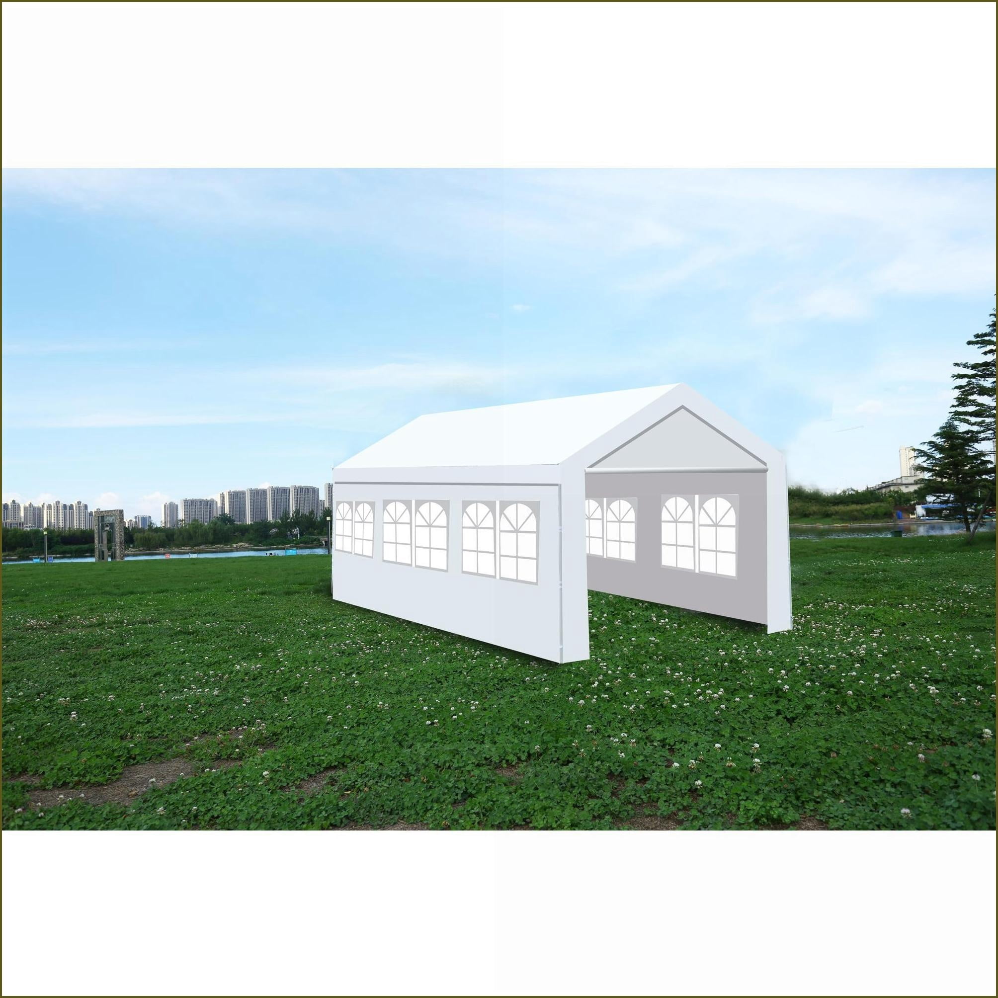 Carports | 10'x20'x9' Heavy Duty Car Shelter Canopy for Parking, Parties Outdoor Events | off-white | Steel