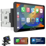 Carpuride 10.1" Double Din CarPlay Android Auto Stereo Detachable Screen