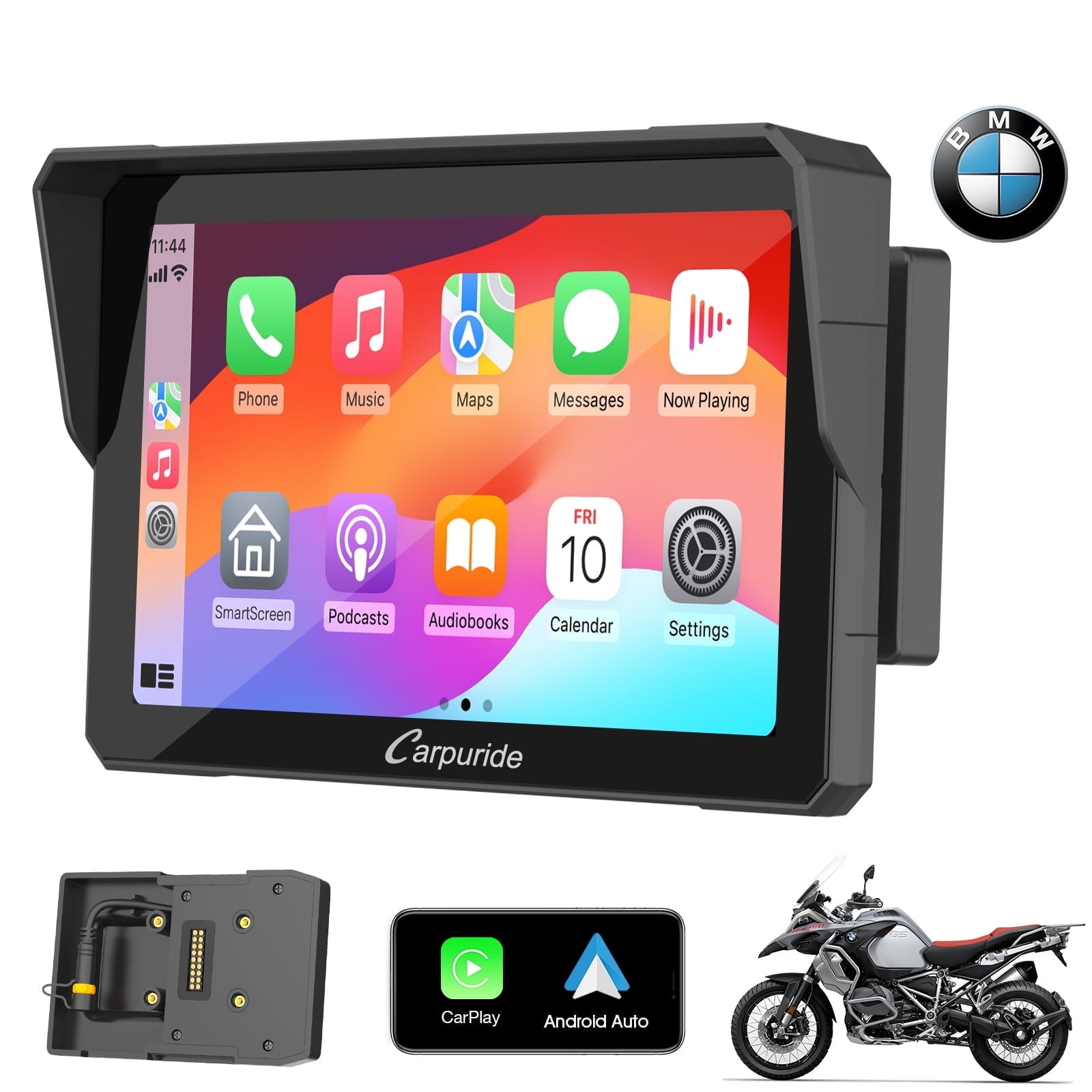 極美品】Carpuride ポータブル バイクナビ IPX67
