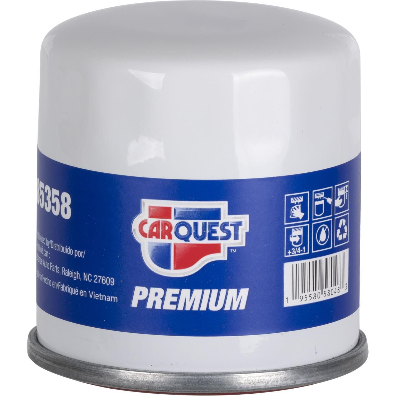 Carquest Premium Auto Engine Oil Filter Ideal for Synthetic Oil, Filter Life & Protection up to