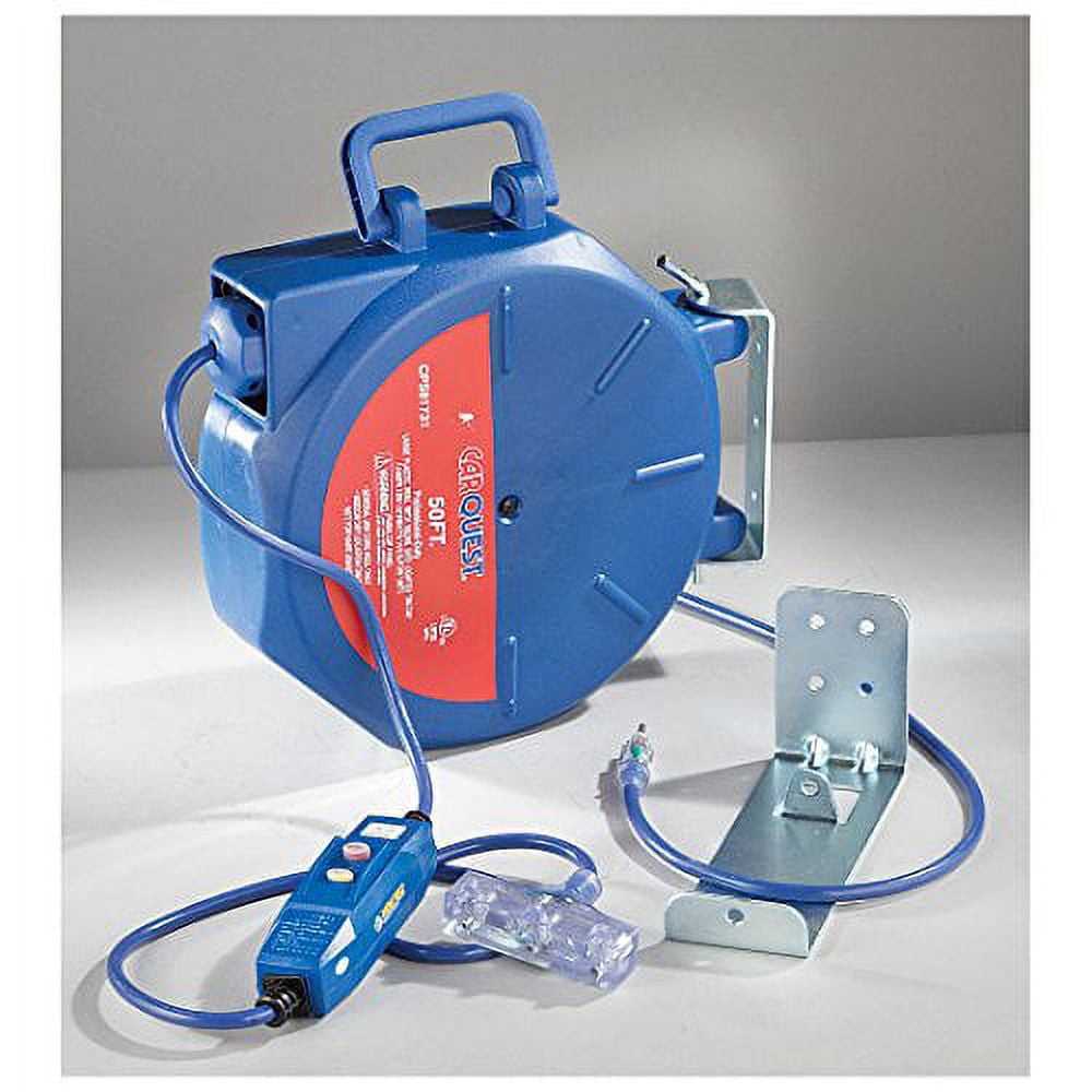 Carquest Pro GFCI Triple Tap Extension Cord Reel