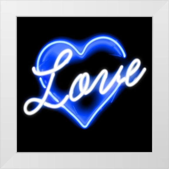 Carr, Hailey 12x12 White Modern Wood Framed Museum Art Print Titled - Neon Love BB