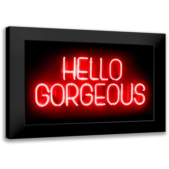 Carr, Hailey 14x11 Black Modern Framed Museum Art Print Titled - Neon Hello Gorgeous RB