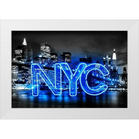 Carr, Hailey 14x11 White Modern Wood Framed Museum Art Print Titled - Neon New York City BB