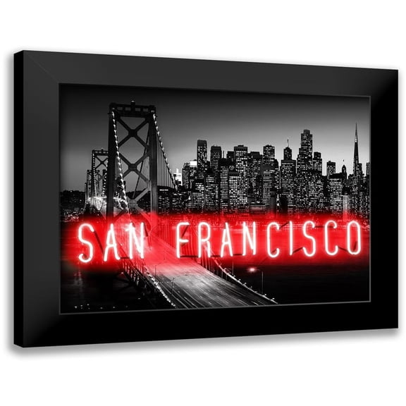 Carr, Hailey 14x12 Black Modern Framed Museum Art Print Titled - Neon San Francisco RB