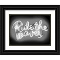 thumbnail image 1 of Carr, Hailey 14x12 Black Ornate Wood Framed with Double Matting Museum Art Print Titled - Neon Ride The Waves WB, 1 of 4