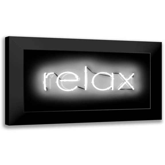 Carr, Hailey 14x9 Black Modern Framed Museum Art Print Titled - Neon Relax WB