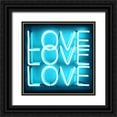 thumbnail image 1 of Carr, Hailey 20x20 Black Ornate Wood Framed with Double Matting Museum Art Print Titled - Neon Love Love Love AB, 1 of 4