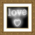 thumbnail image 1 of Carr, Hailey 20x20 Gold Ornate Wood Framed with Double Matting Museum Art Print Titled - Neon Love Heart WB, 1 of 4