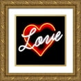 thumbnail image 1 of Carr, Hailey 20x20 Gold Ornate Wood Framed with Double Matting Museum Art Print Titled - Neon Love RB, 1 of 4