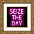 thumbnail image 1 of Carr, Hailey 26x26 Gold Ornate Wood Framed with Double Matting Museum Art Print Titled - Neon Seize The Day PB, 1 of 4