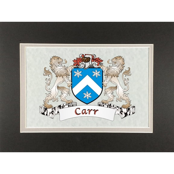 Carr Irish Coat of Arms Print - Frameable 9" x 12"