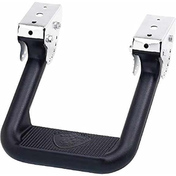 Carr's 102521 Hoop II XP3 Black Powder Coat Steps - Pair of Aluminum Step Rails for Trucks