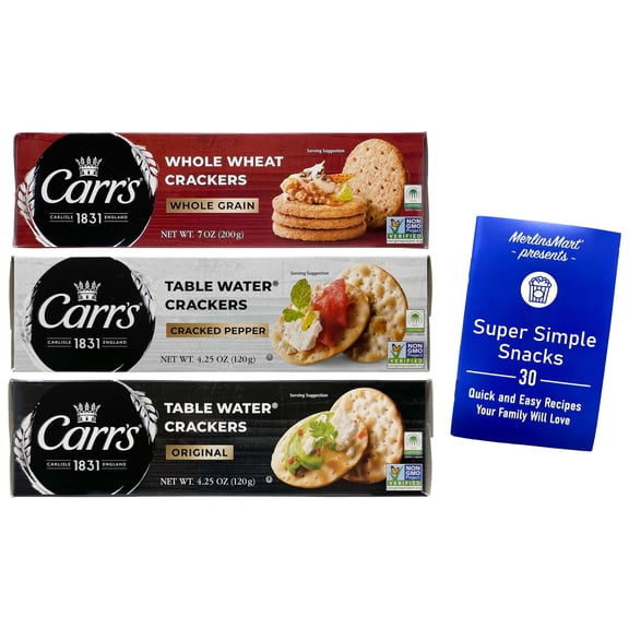 Carr's Crackers - 3 Flavors; 1 Each: Whole Grain, Cracked Pepper, and Original | Merlinsmart Zine