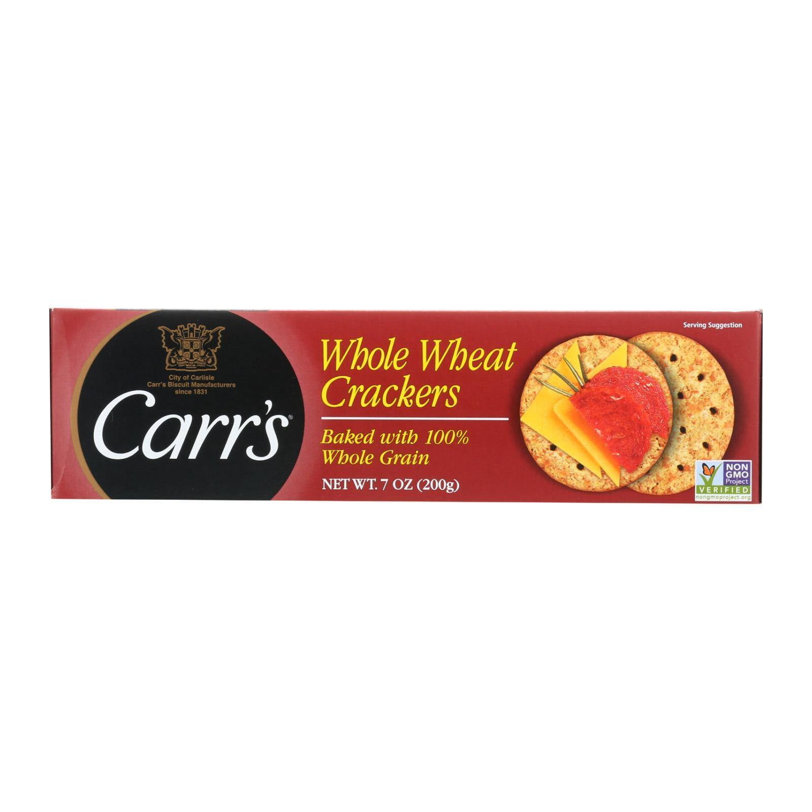 Carr's Crackers Whole Wheat Case of 12 7.1 oz