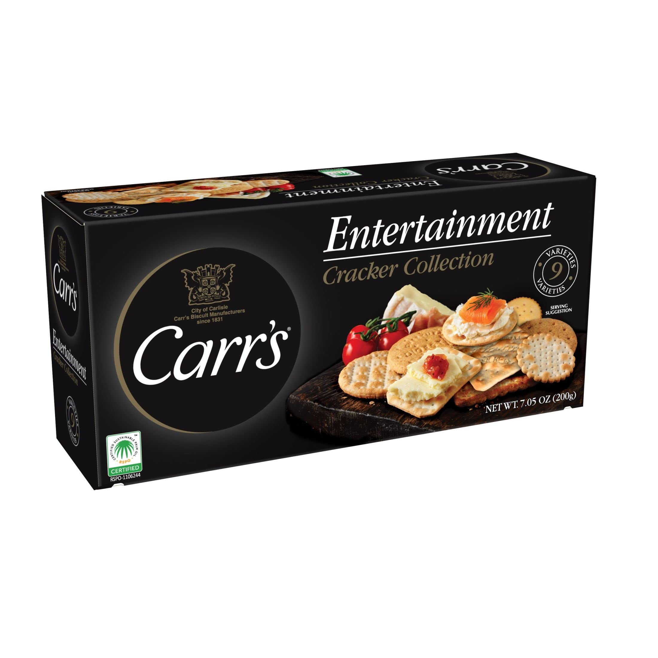 Carr's Entertainment Crackers, Snack Crackers, Party Snacks, Variety Pack, 7.05oz Box (1 Box