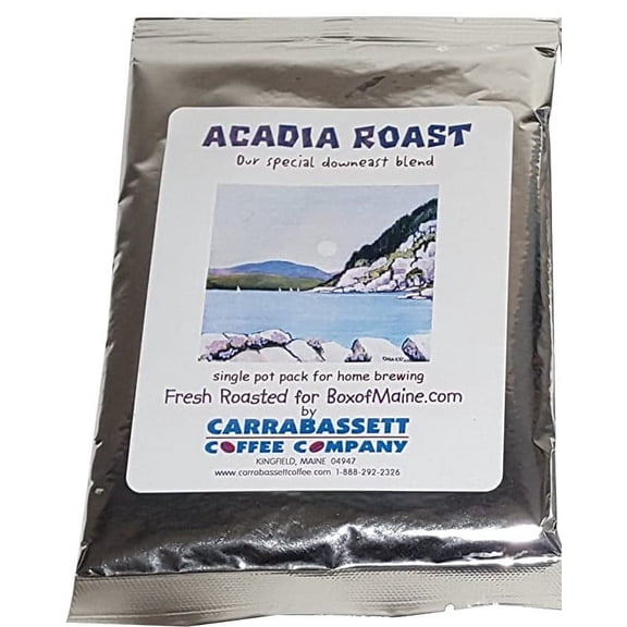Carrabassett Coffee - Fresh Roasted - Made in Maine - Single Pot Packs (Acadia Roast - 6 pack)