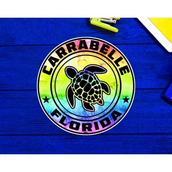 Squiddy Stuart Florida Turtle Beach Vinyl Decal Sticker - 4x4 Inch For Car Laptop Waterproof