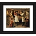 thumbnail image 1 of Carracci, Annibale 14x12 Black Ornate Wood Framed with Double Matting Museum Art Print Titled - The Butchers Shop, 1 of 4