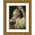 thumbnail image 1 of Carracci, Annibale 18x24 Gold Ornate Wood Framed with Double Matting Museum Art Print Titled - Homme Du Vin, 1 of 4